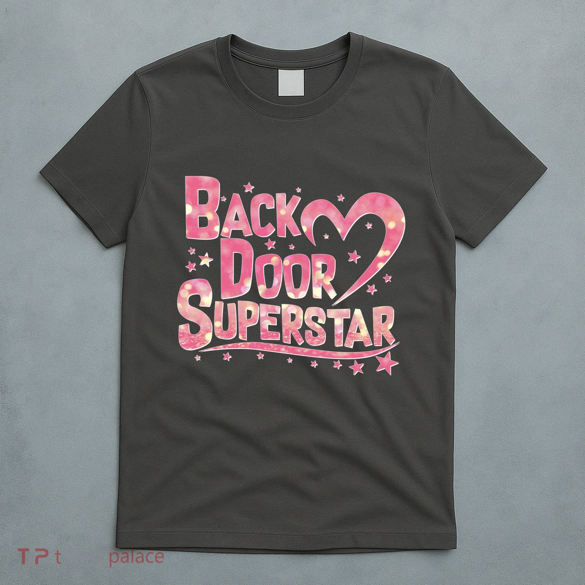 Back Door Superstar Meme Pink Glitter T-Shirt
