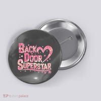 Back Door Superstar Meme Pink Glitter Button thumb 0