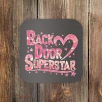 Back Door Superstar Meme Pink Glitter Coaster thumb 0
