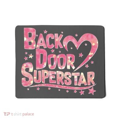 Back Door Superstar Meme Pink Glitter Mousepad