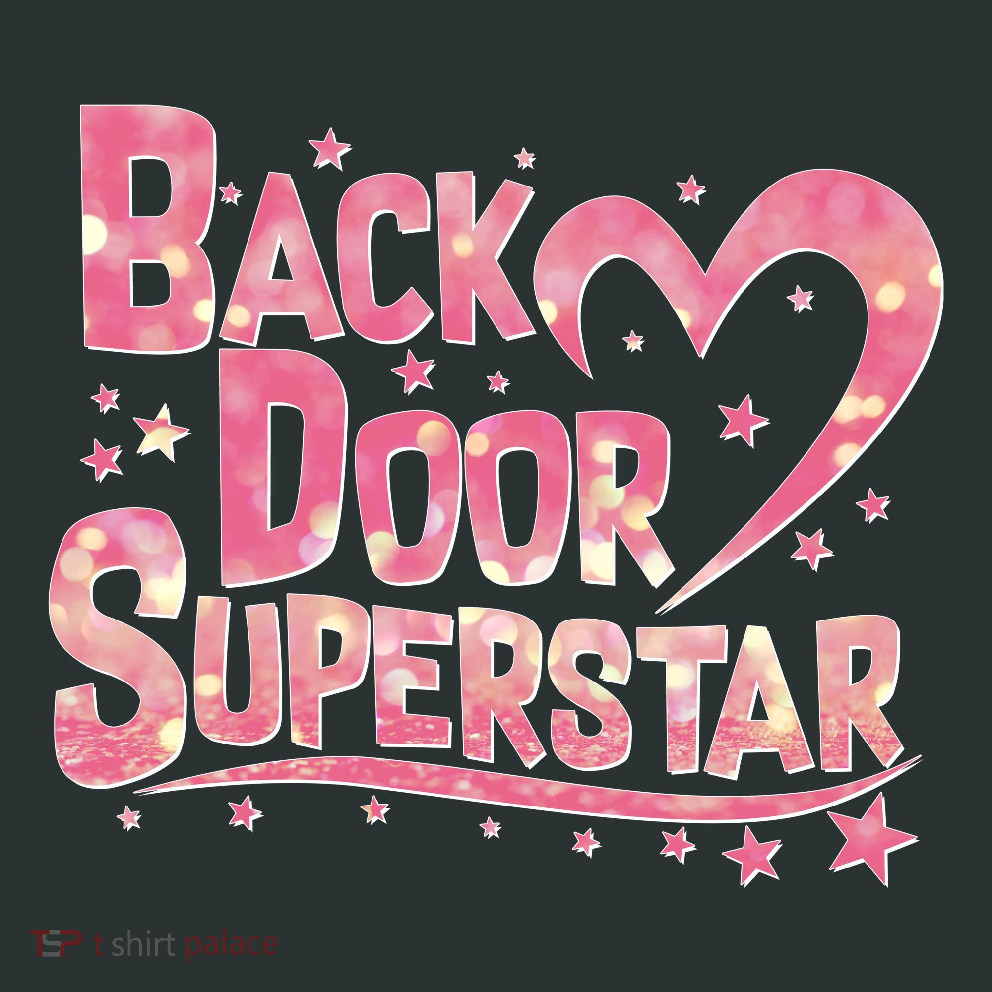 Back Door Superstar Meme Pink Glitter Tank Top