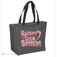 Back Door Superstar Meme Pink Glitter Tote Bag thumb 2