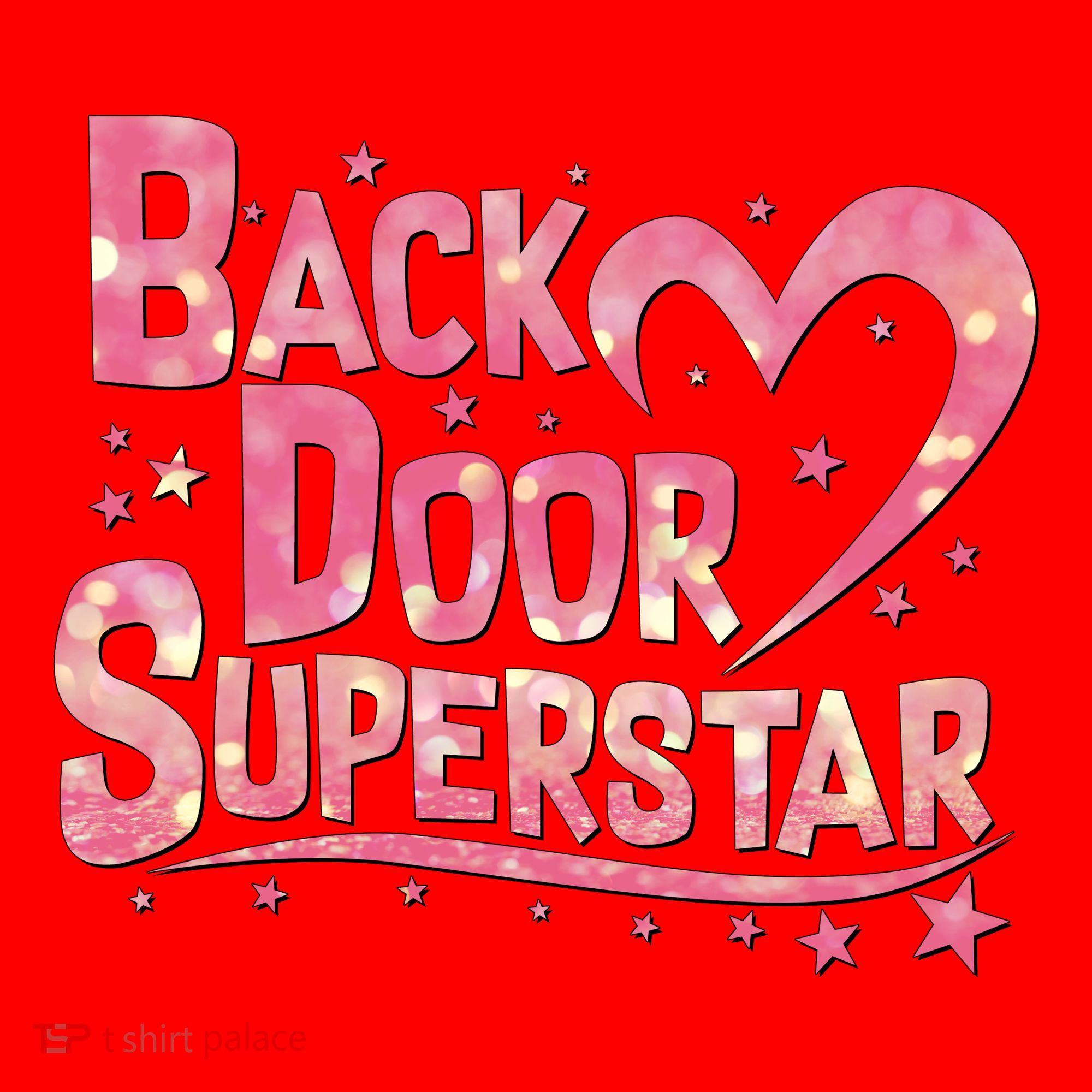 Back Door Superstar Meme Pink Glitter Santa Hat
