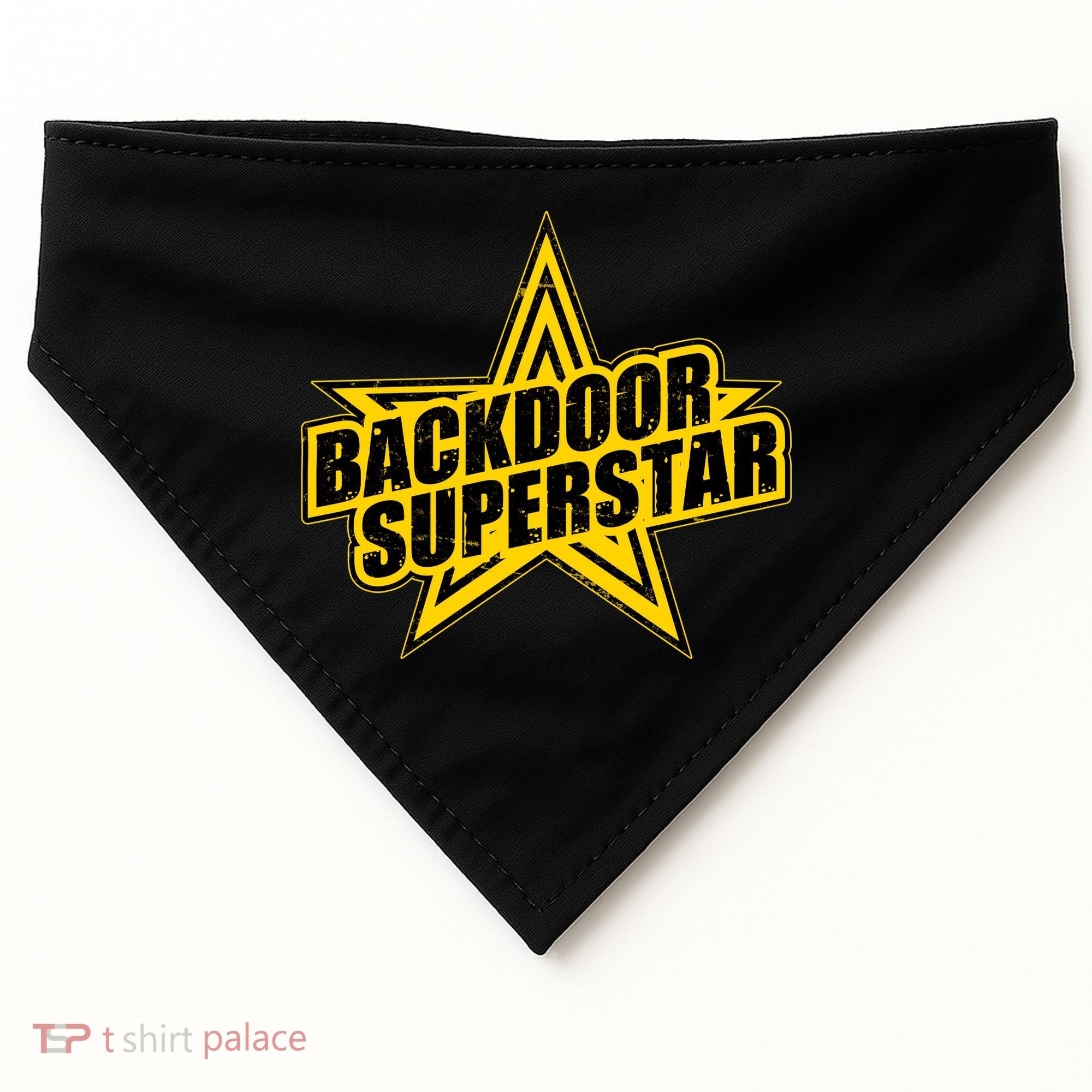 Back Door Superstar Meme USA-Made Doggie Bandana