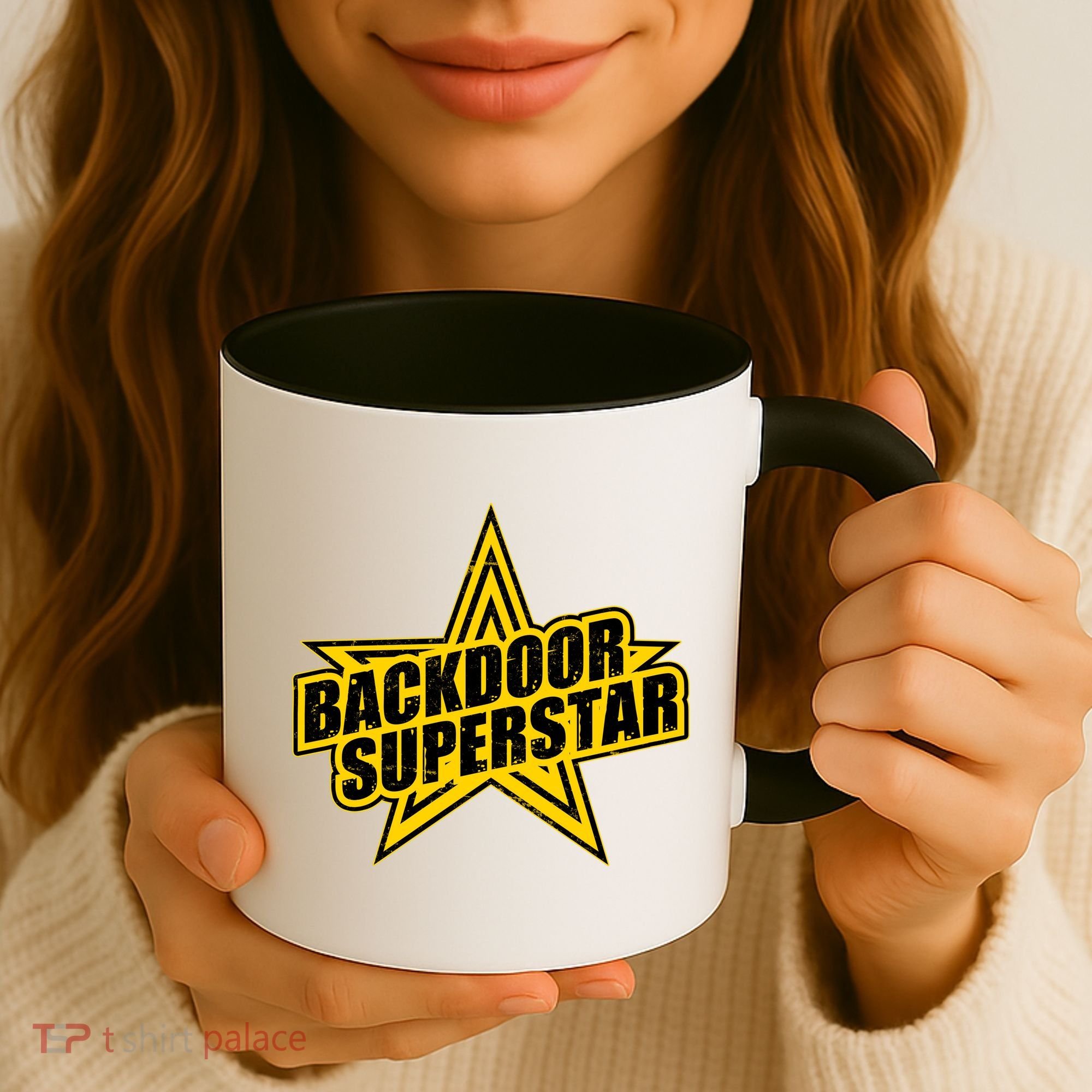 Back Door Superstar Meme Coffee Mug