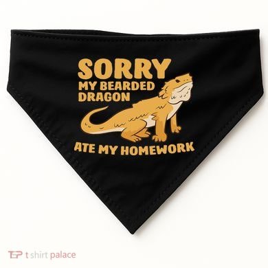 Bearded Dragon School My Bearded Dragon Ate My Homework USA-Made Doggie Bandana