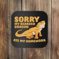 Bearded Dragon School My Bearded Dragon Ate My Homework Coaster thumb 0