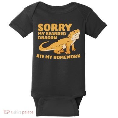 Bearded Dragon School My Bearded Dragon Ate My Homework Baby Bodysuit
