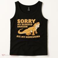 Bearded Dragon School My Bearded Dragon Ate My Homework Tank Top thumb 2