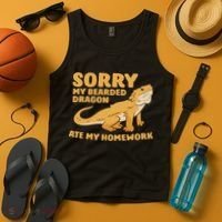 Bearded Dragon School My Bearded Dragon Ate My Homework Tank Top thumb 4