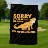 Bearded Dragon School My Bearded Dragon Ate My Homework Golf Towel thumb 1