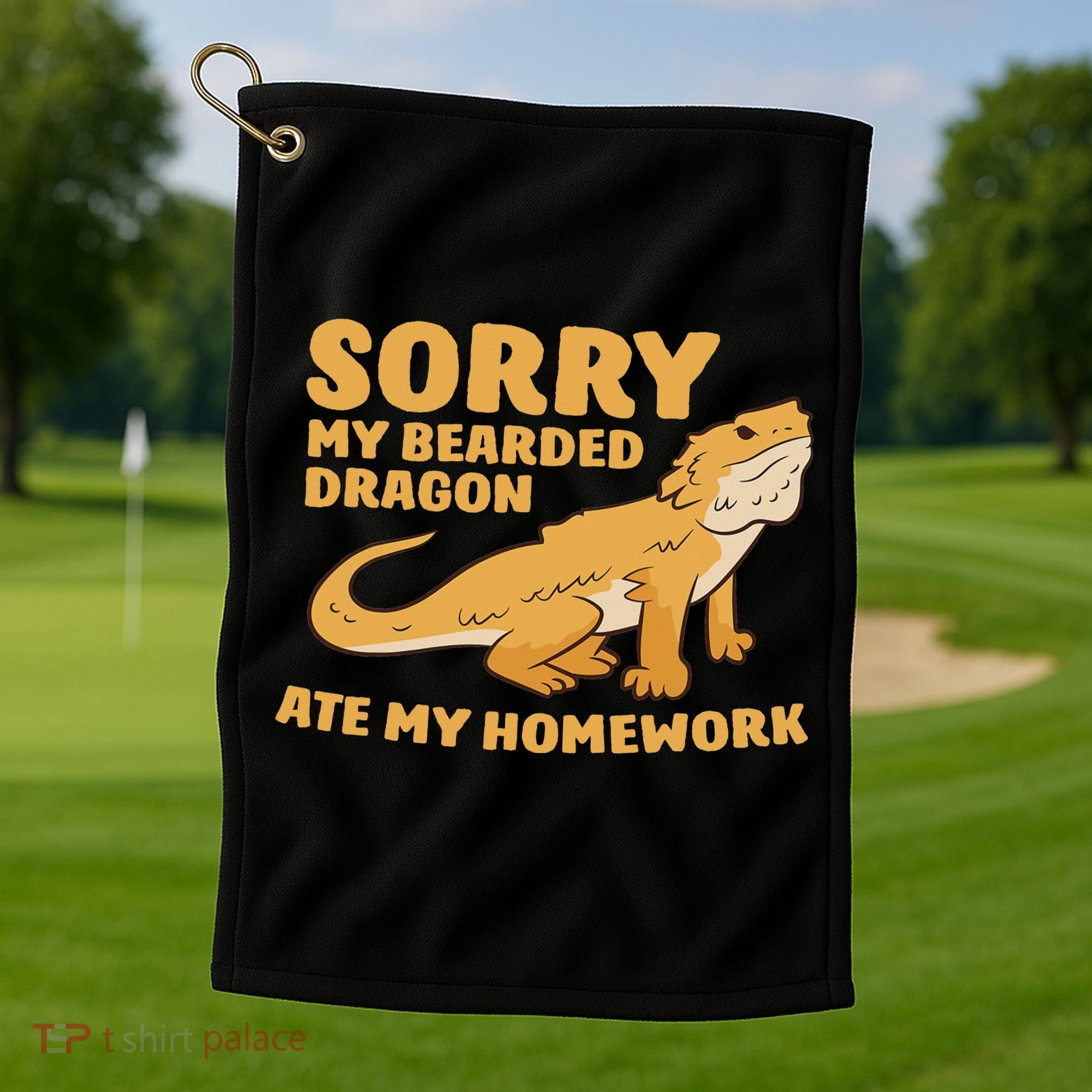 Bearded Dragon School My Bearded Dragon Ate My Homework Golf Towel