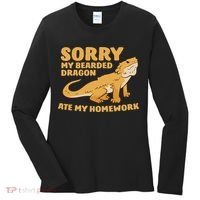 Bearded Dragon School My Bearded Dragon Ate My Homework Women's Long Sleeve Shirt thumb 0