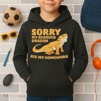 Bearded Dragon School My Bearded Dragon Ate My Homework Kids Hoodie thumb 2
