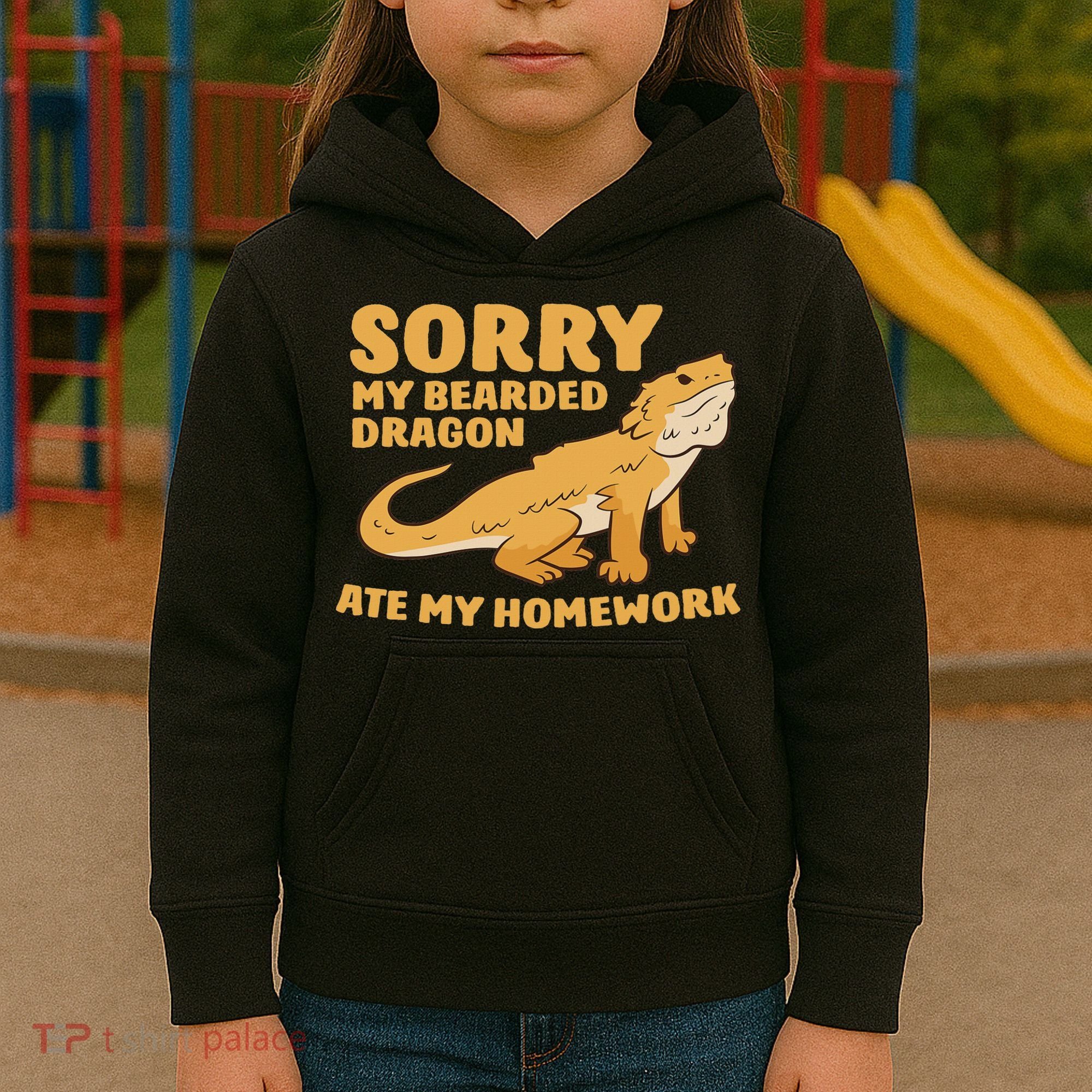 Bearded Dragon School My Bearded Dragon Ate My Homework Kids Hoodie