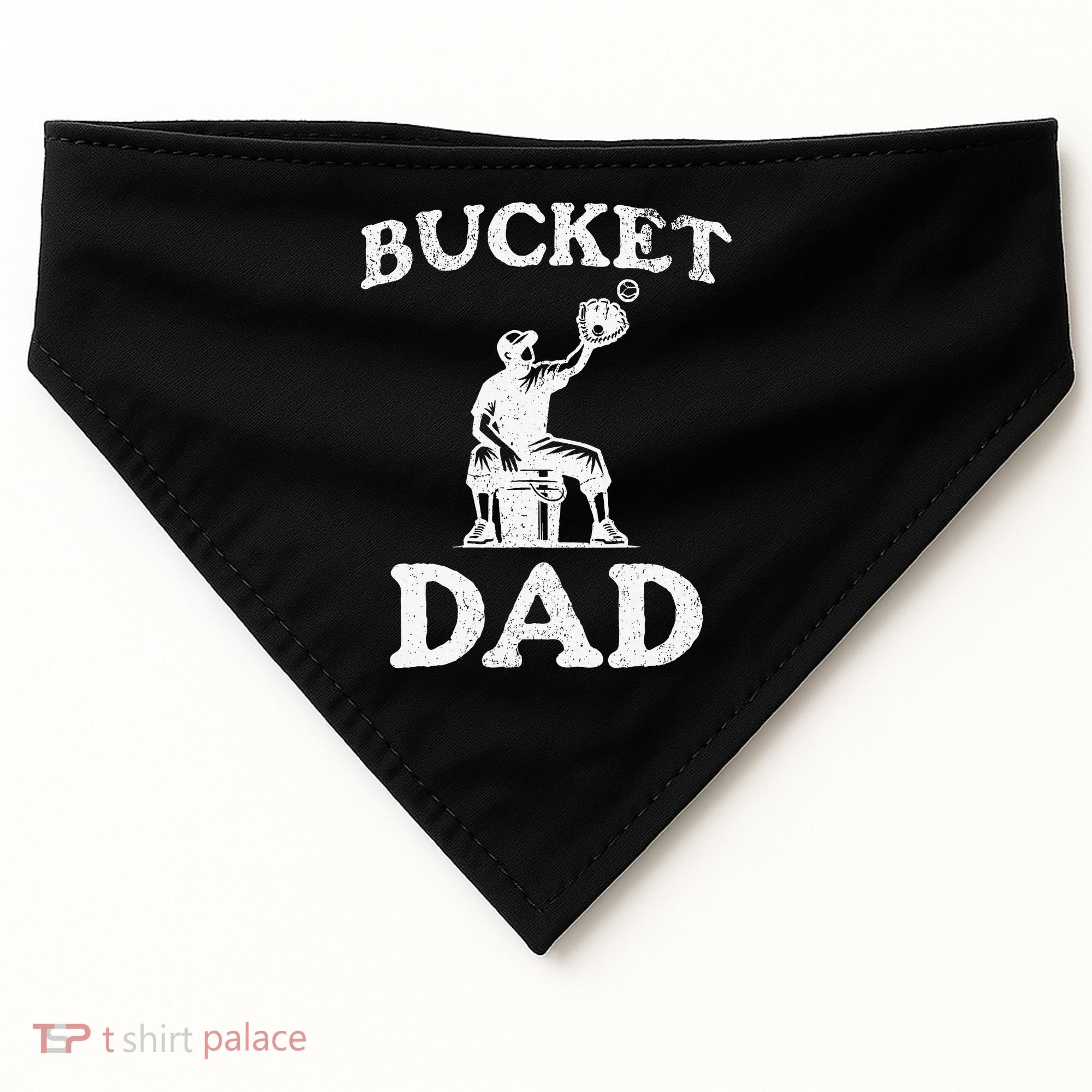 Bucket Dad Softball Dad Baseball USA-Made Doggie Bandana