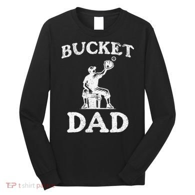 Bucket Dad Softball Dad Baseball Long Sleeve Shirt