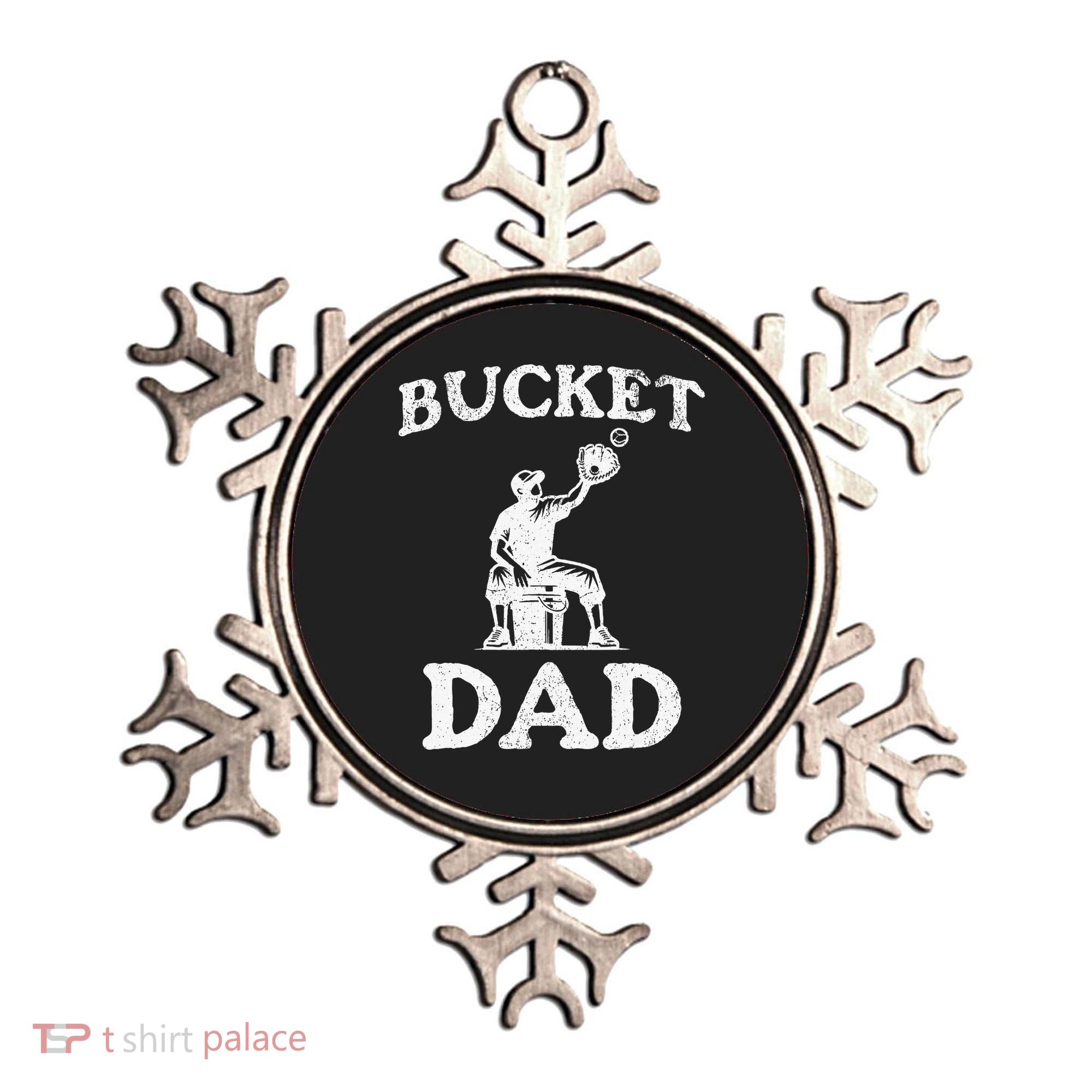 Bucket Dad Softball Dad Baseball Ornament