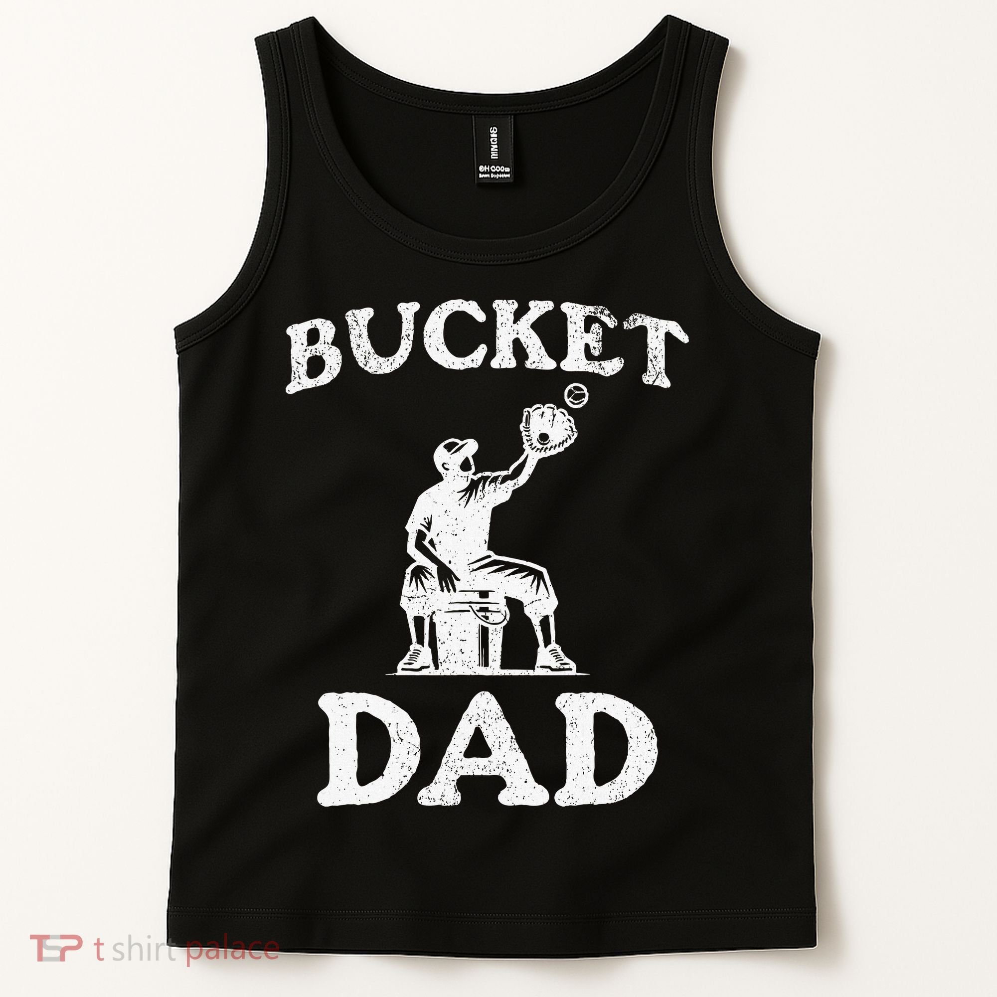 Bucket Dad Softball Dad Baseball Tank Top
