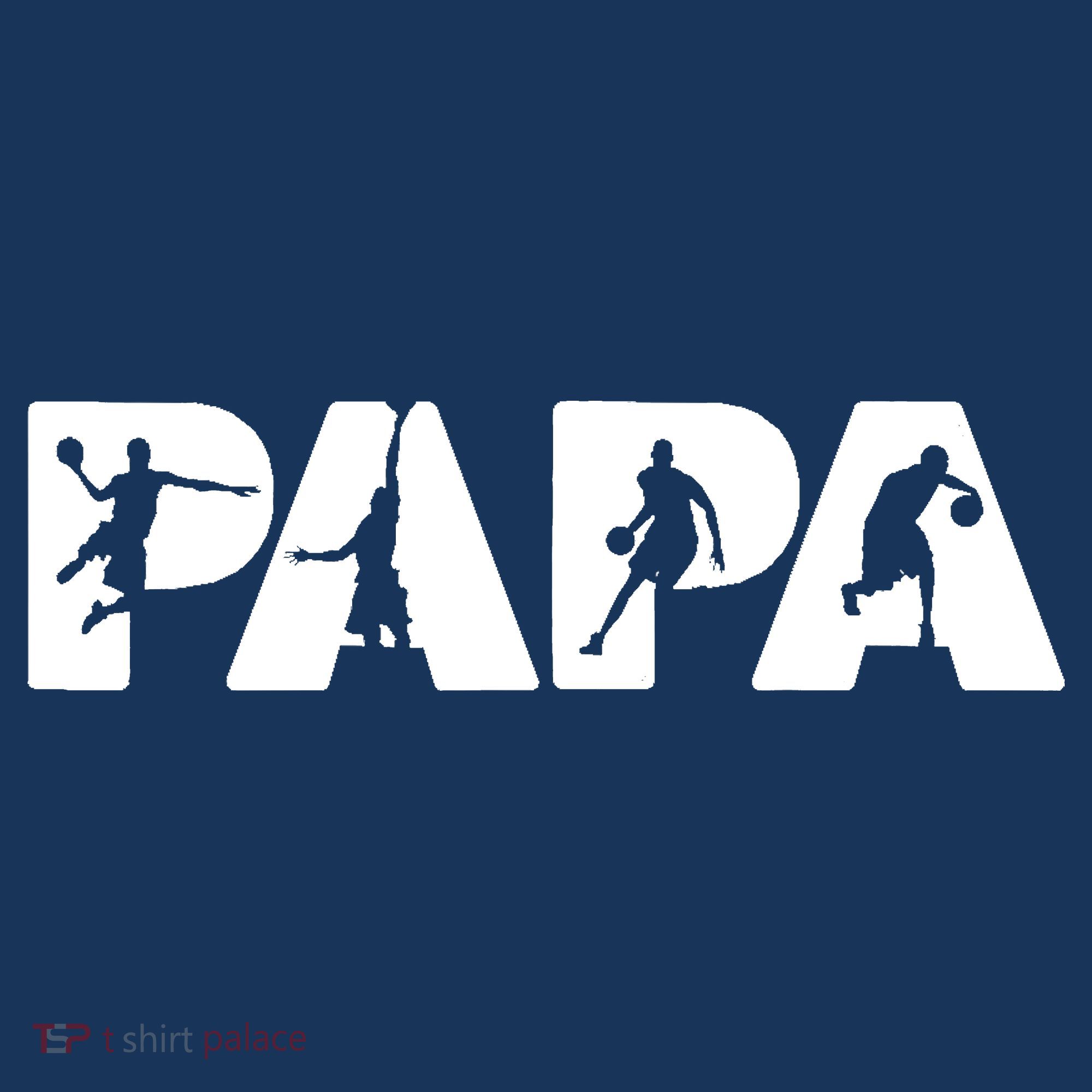 Basketball Dad T, Funny Papa Basketball Father Polo