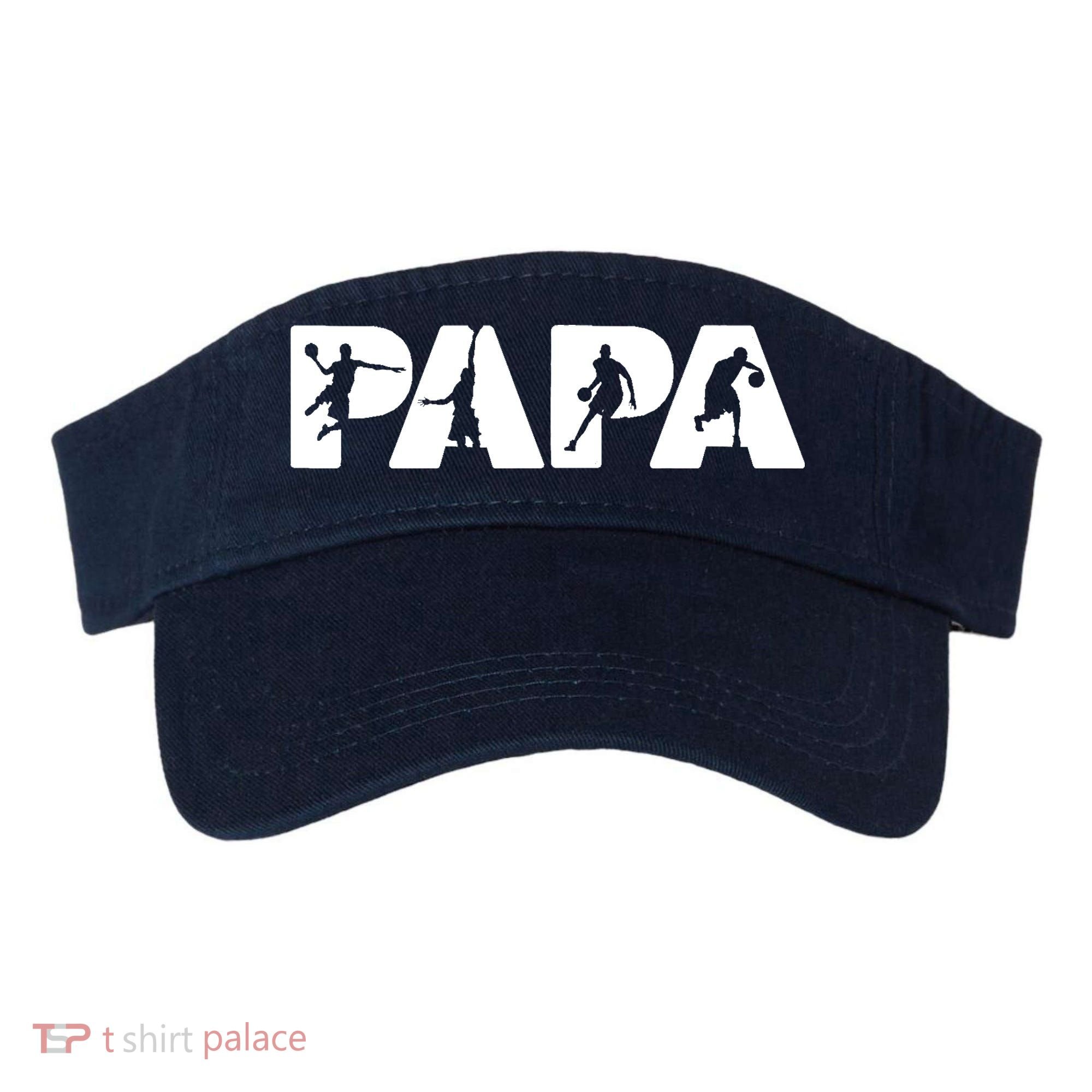 Basketball Dad T, Funny Papa Basketball Father Visor