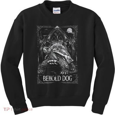 Behold Dog Turtle Elden Merch Kids Sweatshirt
