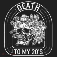 Birthday Death To My 20s Roses Skull Skeleton Funny Got Hat thumb 2