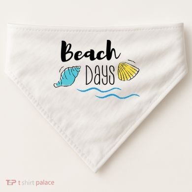 Beach Days Travel Vacation Summer USA-Made Doggie Bandana