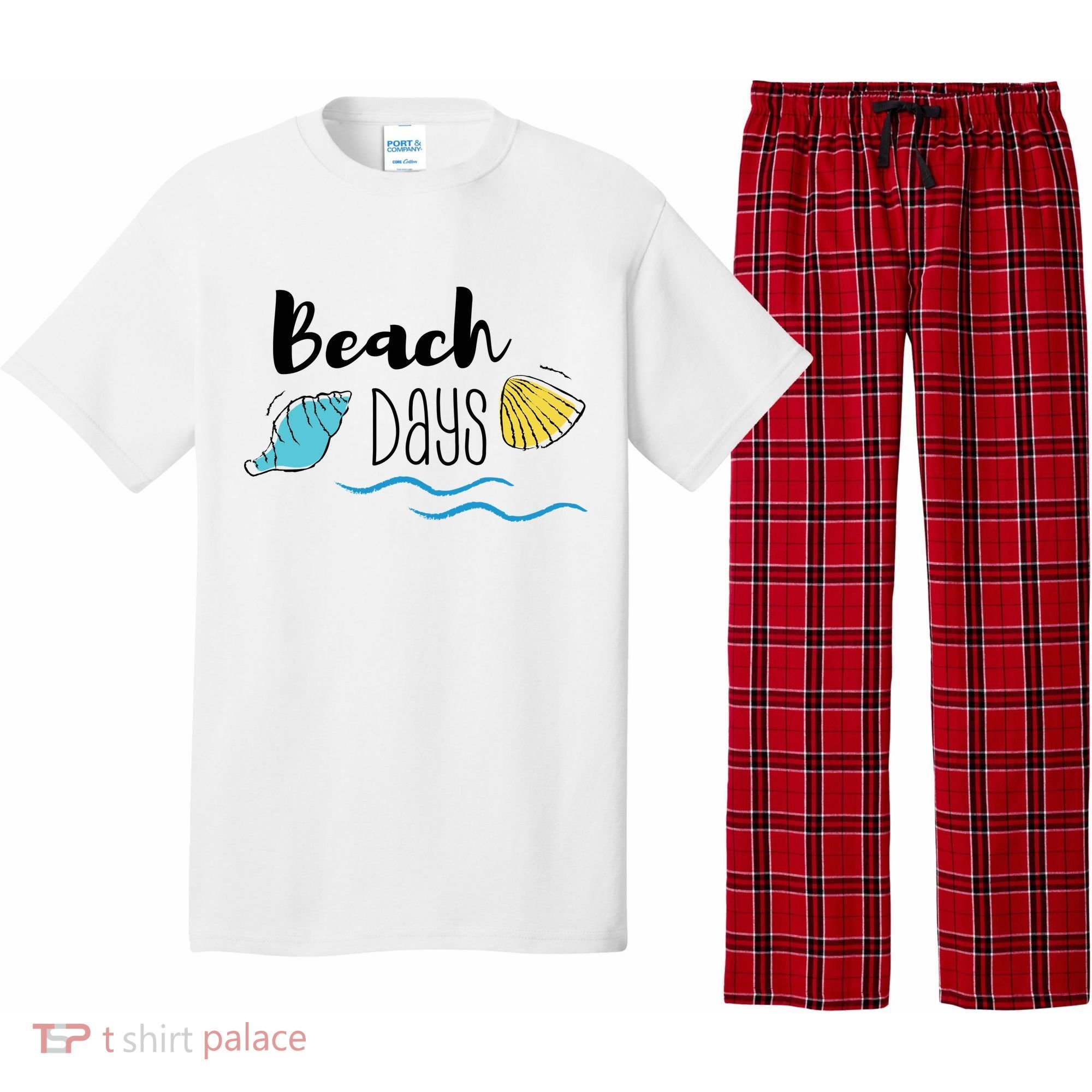 Beach Days Travel Vacation Summer Pajama Set
