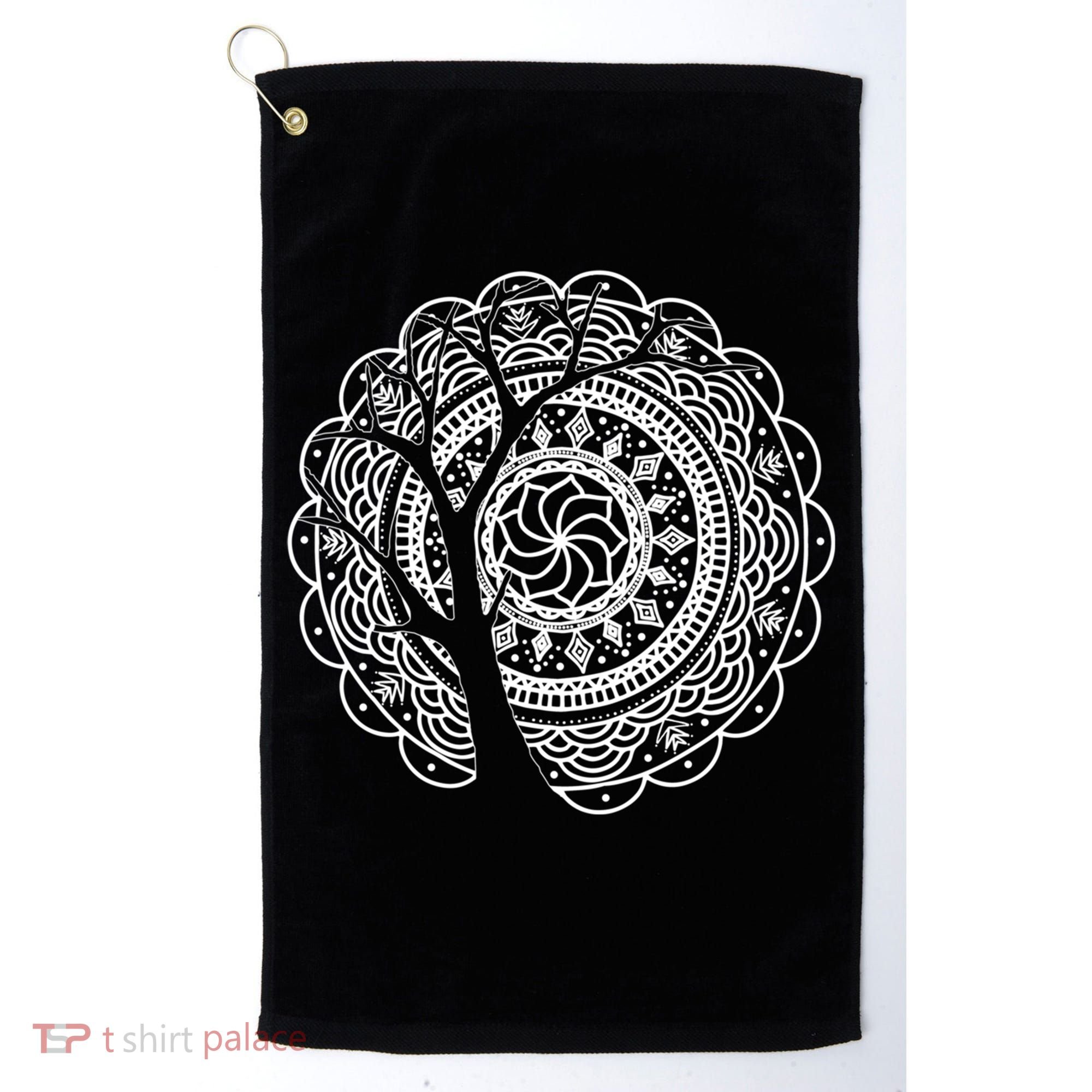 Bohemian Dala Tree Shadow Gift Gypsy Soul Boho Gift Golf Towel