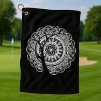 Bohemian Dala Tree Shadow Gift Gypsy Soul Boho Gift Golf Towel thumb 1