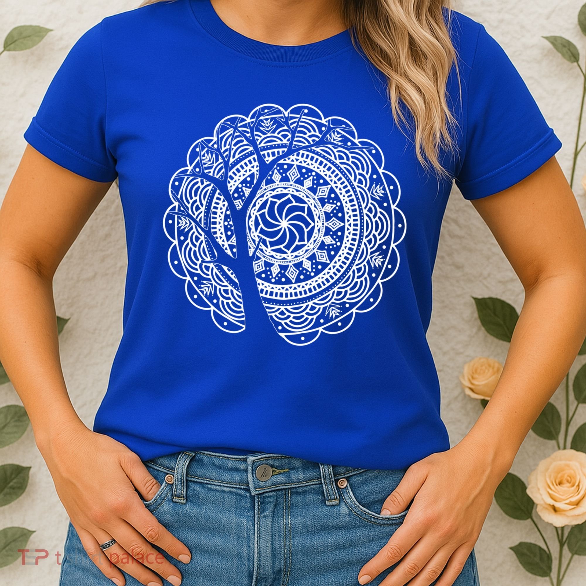 Bohemian Dala Tree Shadow Gift Gypsy Soul Boho Gift Women's T-Shirt