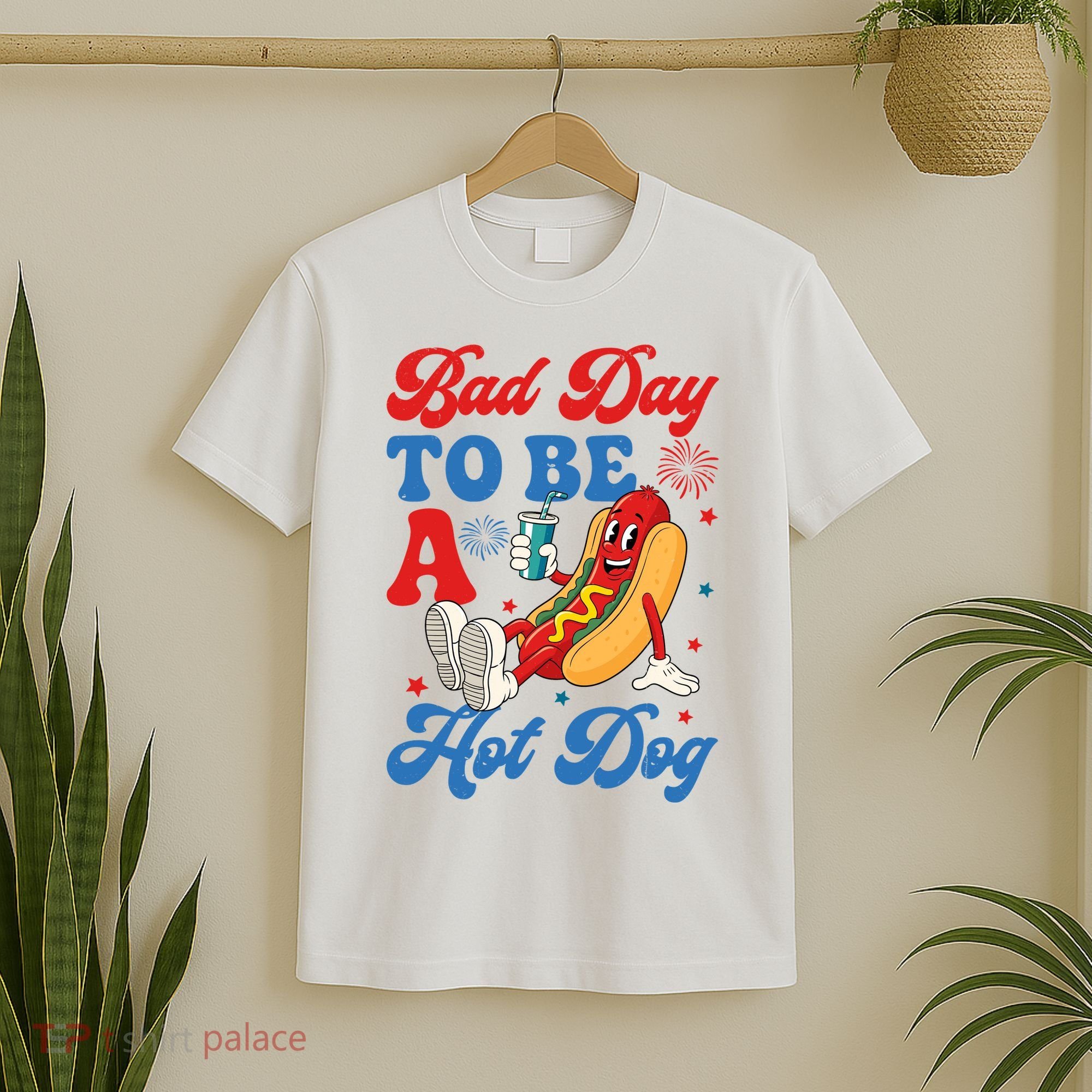 Bad Day To Be A Hot Dog Funny 4th Of July Summer T-Shirt