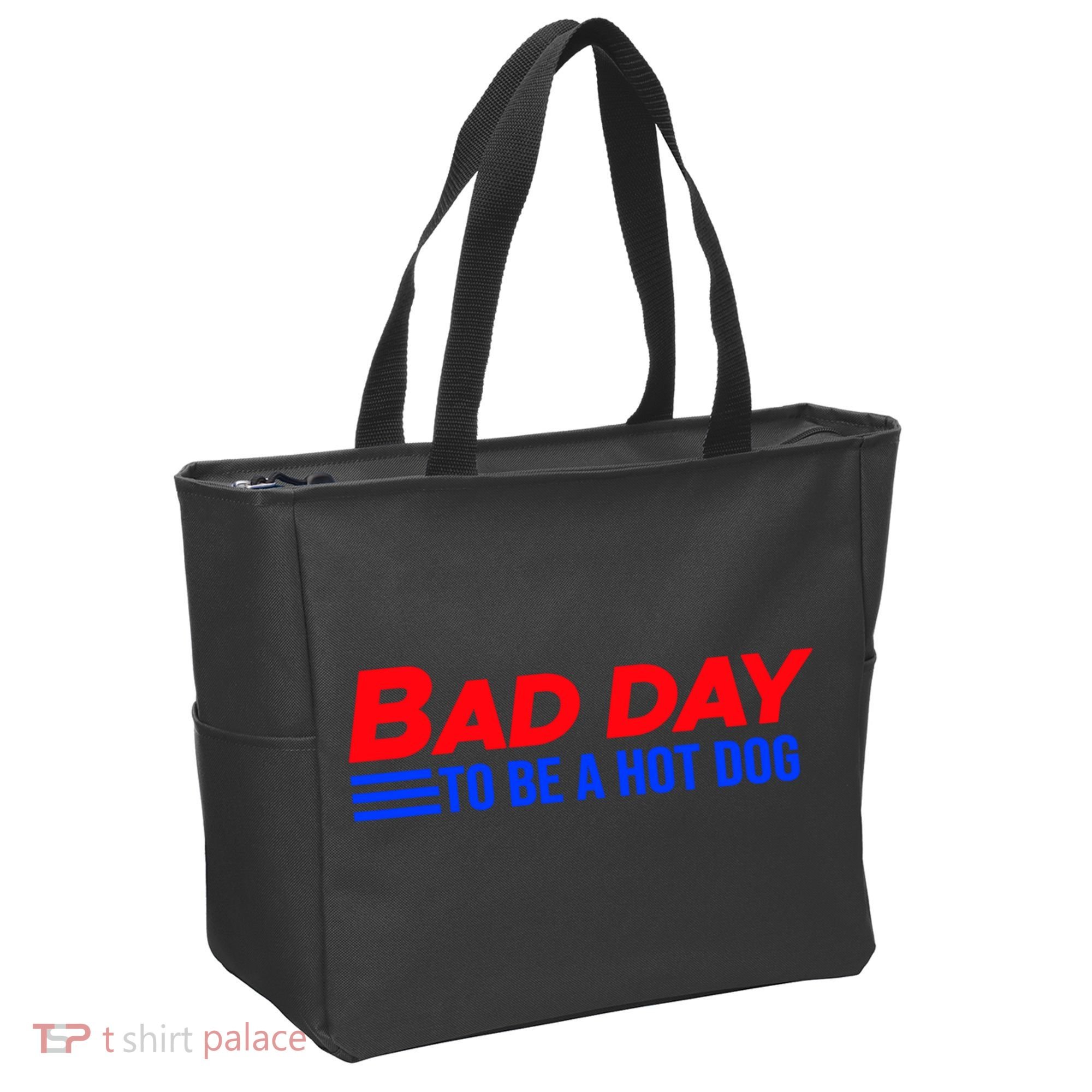 Bad Day To Be A Hot Dog Funny Tote Bag