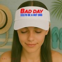Bad Day To Be A Hot Dog Funny Visor thumb 2