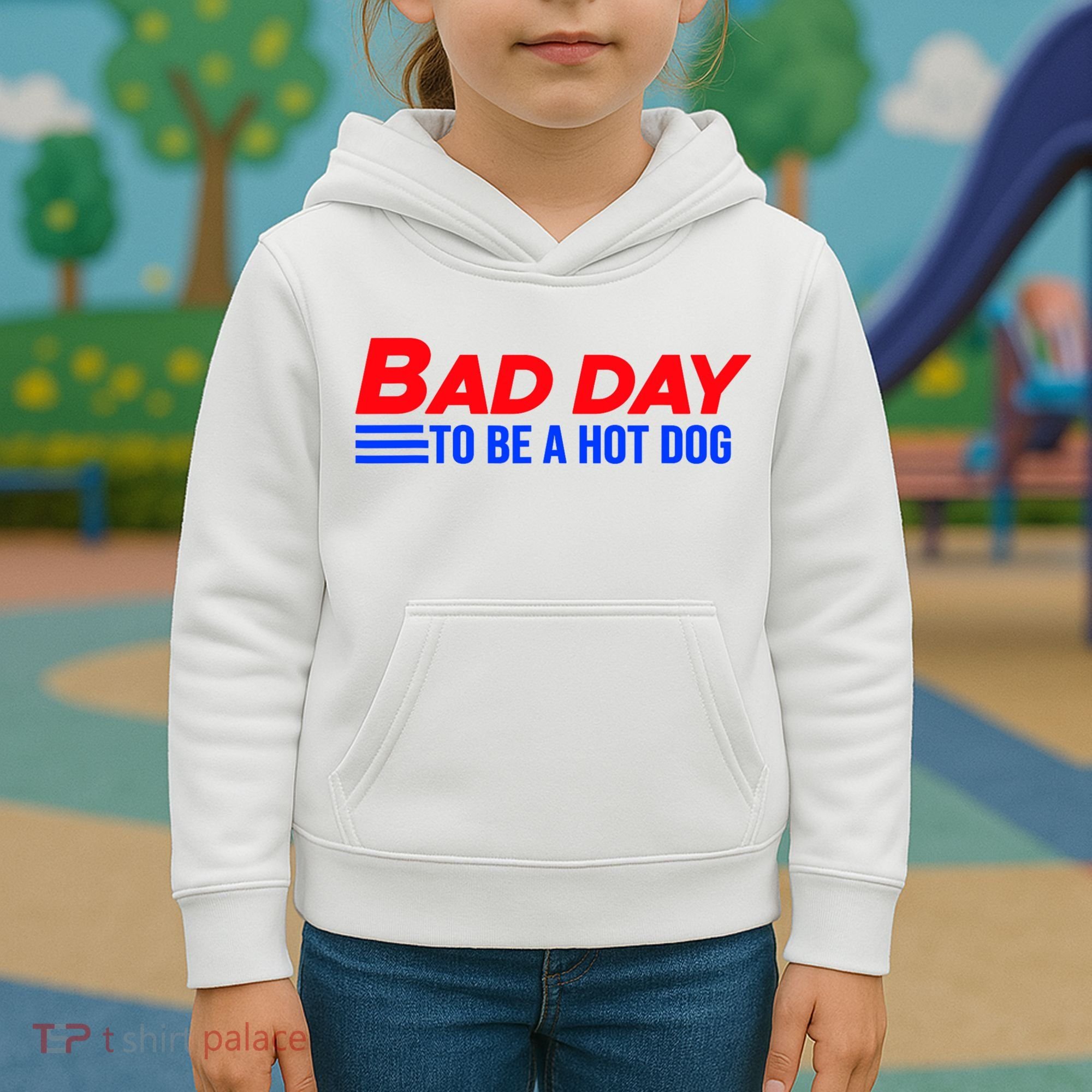 Bad Day To Be A Hot Dog Funny Kids Hoodie