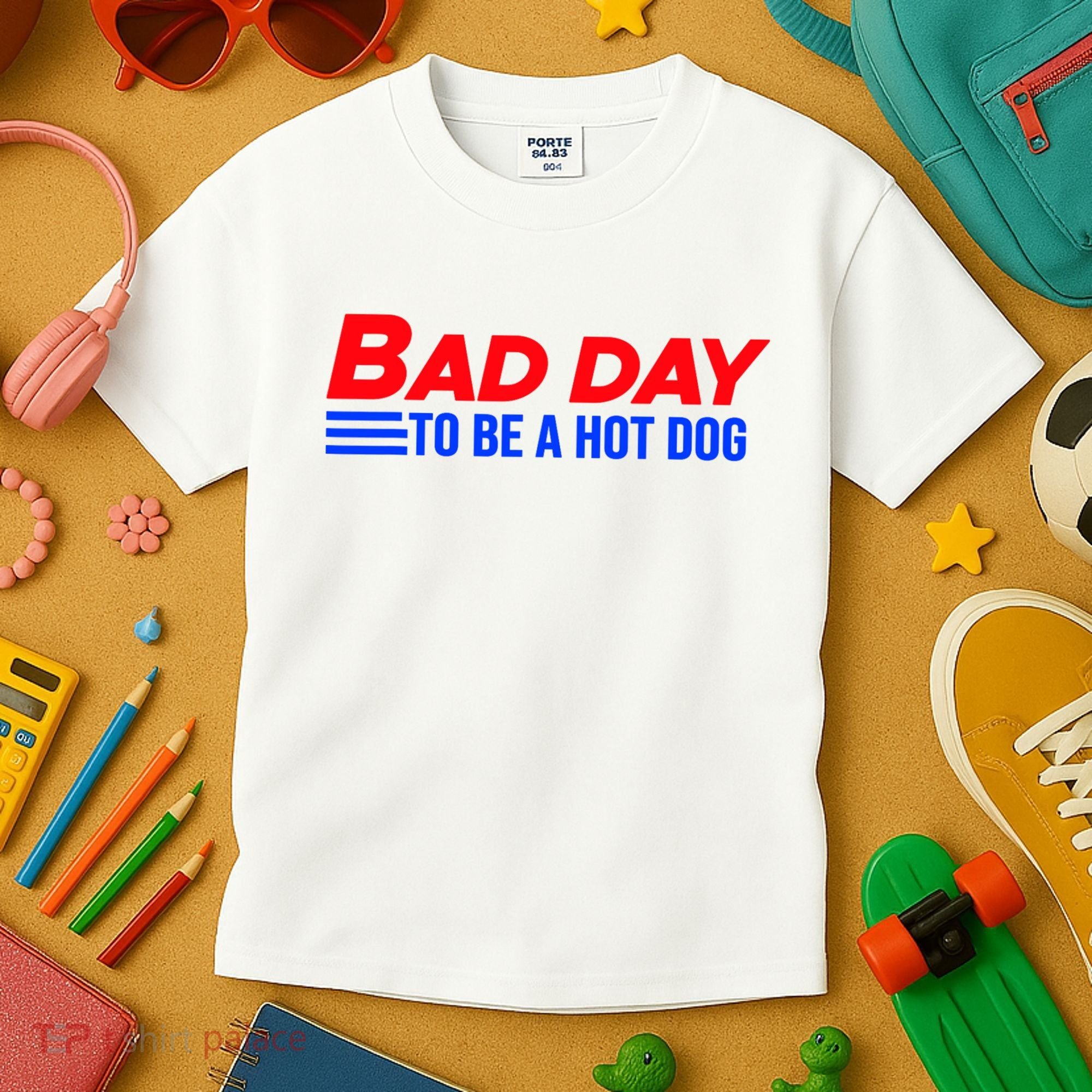 Bad Day To Be A Hot Dog Funny Kids T-Shirt