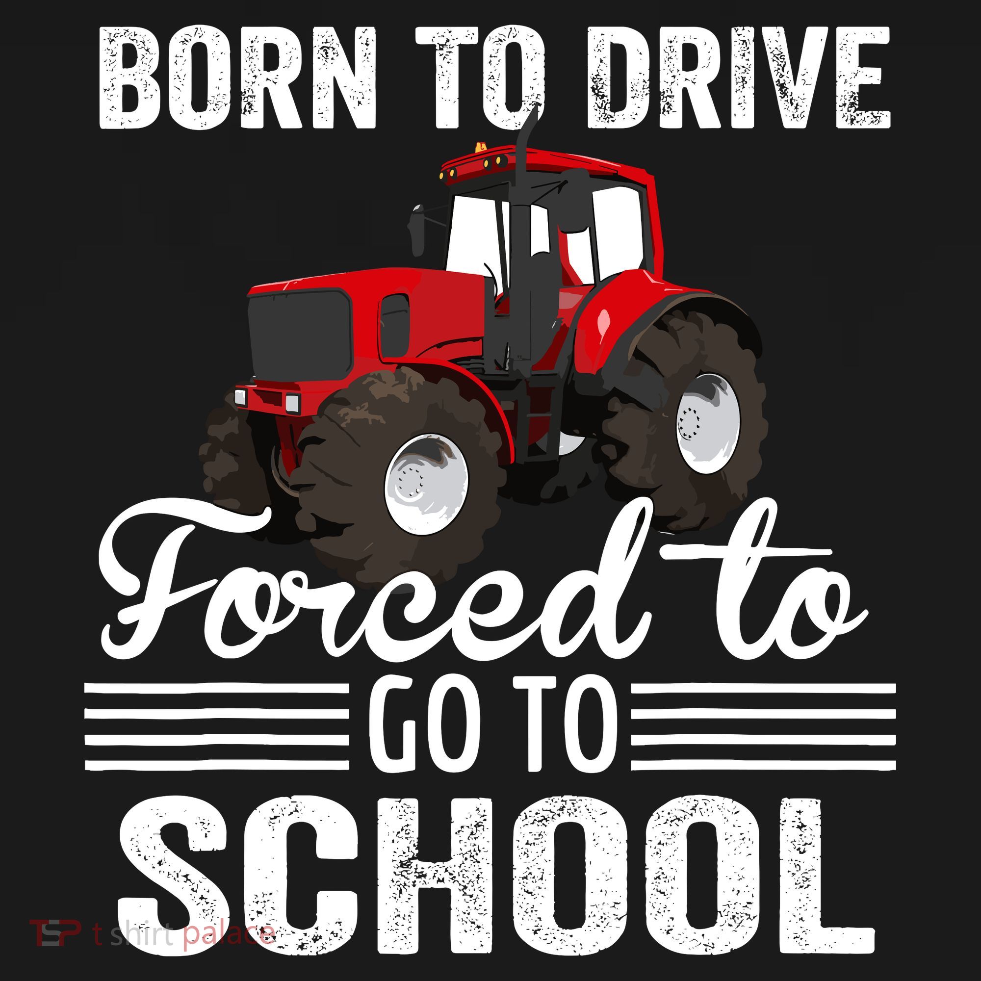 Born Drive Tractor Forced To Go To School Farmer Boy Hoodie