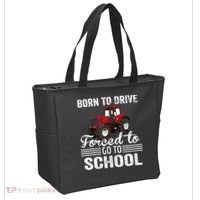 Born Drive Tractor Forced To Go To School Farmer Boy Tote Bag thumb 2
