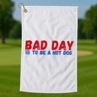 Bad Day To Be A Hot Dog Golf Towel thumb 1