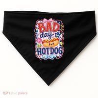 Bad Day To Be A Hotdog USA-Made Doggie Bandana thumb 0
