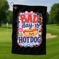 Bad Day To Be A Hotdog Golf Towel thumb 1