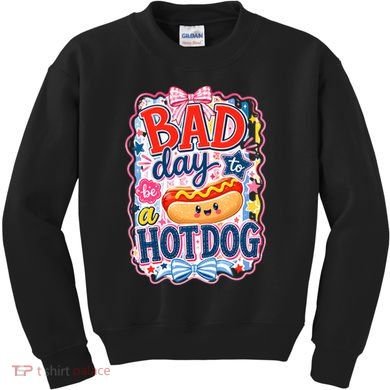 Bad Day To Be A Hotdog Kids Sweatshirt