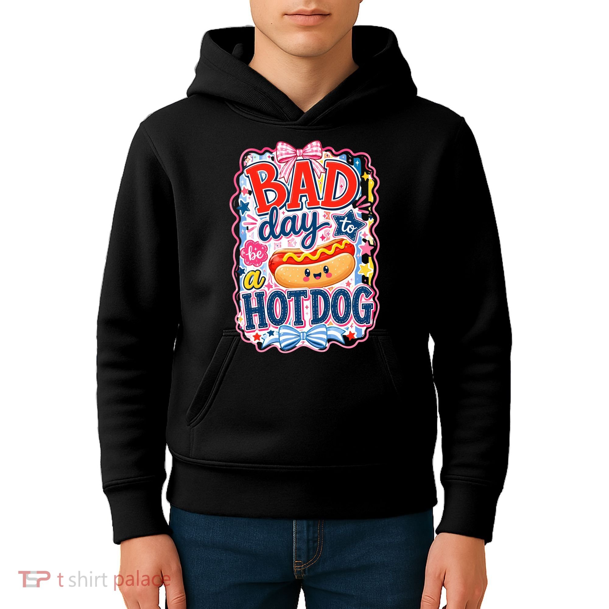 Bad Day To Be A Hotdog Kids Hoodie
