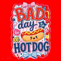 Bad Day To Be A Hotdog Santa Hat thumb 1