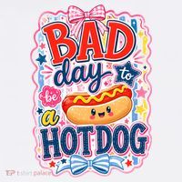 Bad Day To Be A Hotdog Comfort Colors Garment-Dyed Hooded Sweatshirt thumb 2