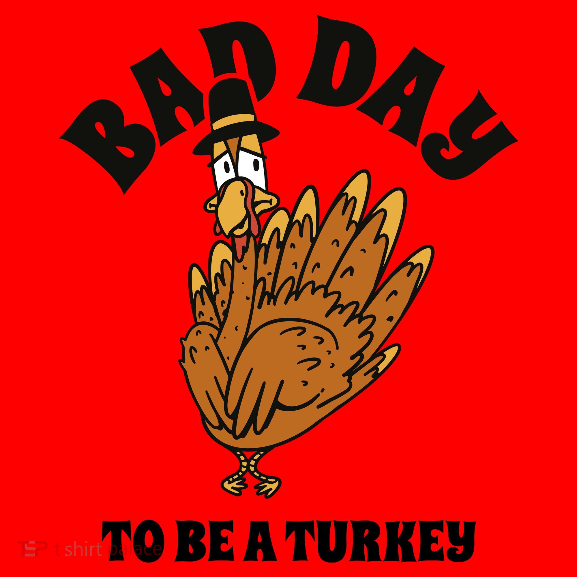 Bad Day To Be A Turkey Funny Thanksgiving Santa Hat
