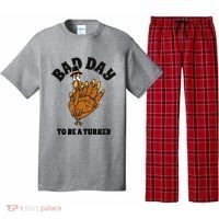 Bad Day To Be A Turkey Funny Thanksgiving Pajama Set thumb 0