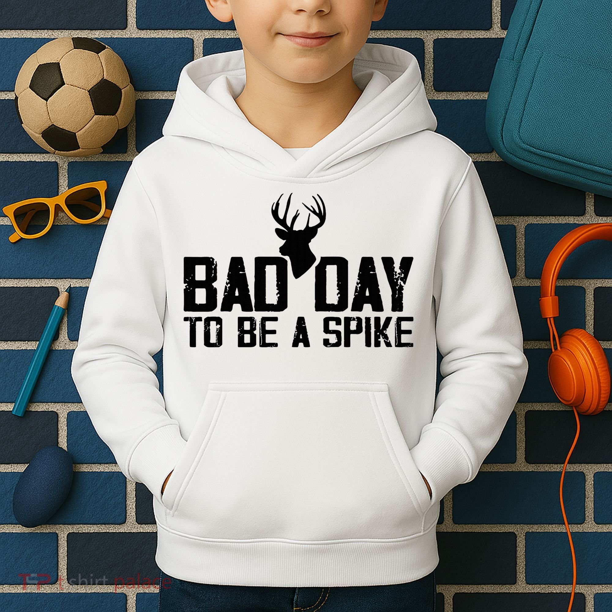 Bad Day To Be A Spike Hunting Season Funny Kids Hoodie