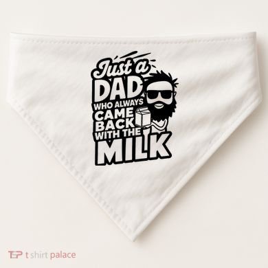 Bearded Dad That Always Came Back With The Milk USA-Made Doggie Bandana
